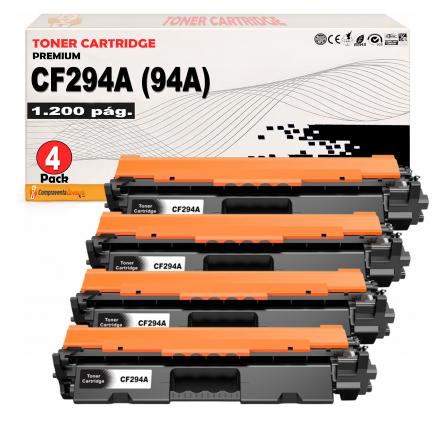 Compatible Pack 4 HP CF294A / 94A Toner Negro para HP LaserJet Pro M118, MFP M148