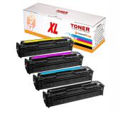 Compatible Pack 4 HP CF530A XL / CF531A XL / CF532A XL / CF533A XL Cartuchos de Toner 205A