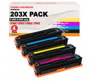 Compatible Pack 4 HP CF540X / CF541X / CF542X / CF543X  203X Toner para HP Color LaserJet Pro M254, M280, M281