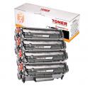 Compatible Pack 4 HP Q2612A / 12A Negro Cartucho de Toner