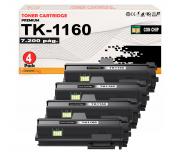 Compatible Pack 4 Kyocera TK1160 / TK-1160 1T02RY0NL0 Cartuchos de Toner para Kyocera Ecosys P2040DN P2040DW