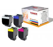 Compatible Pack 4 Lexmark CS317, CX317, CS417, CX417, CS517, CX517 Cartuchos de Toner