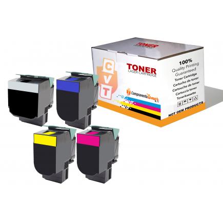 Compatible Pack 4 Lexmark CS317, CX317, CS417, CX417, CS517, CX517 Cartuchos de Toner