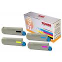 Compatible Pack 4 Oki C5600 / C5700 Cartucho de Toner