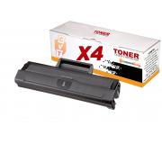 Compatible Pack 4 Samsung ML1660 / SCX3200 / MLT-D1042S Negro Cartuchos de Toner