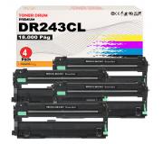 Compatible Pack 4 Tambor Brother DR243 / DR-243CL Drum para DCP-L3510CDW, DCP-L3550CDW, HL-L3210CW, HL-L3230CDW, HL-L3270CDW, HL-L3280CDW, MFC-L3710CW, MFC-L3730CDN, MFC-L3750CDW, MFC-L3770CDW