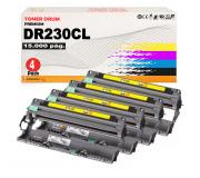 Compatible Pack 4 Tambores Brother DR230 / DR-230CL Drum para DCP-9010, HL-3040, 3045, 3070, 3075 MFC-9120, 9125, 9320, 9325