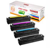 Compatible Pack 4 Toner HP W2210X / W2211X / W2212X / W2213X - 207X (CON CHIP) para HP Color LaserJet Pro M255, M282, M283