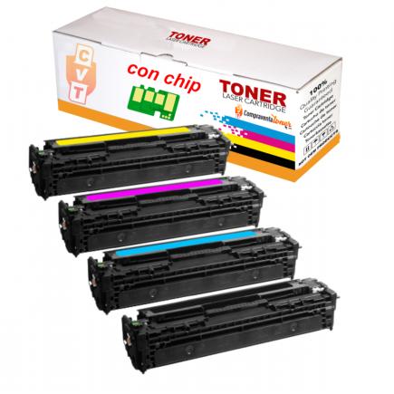 Compatible Pack 4 Toner HP W2210X / W2211X / W2212X / W2213X - 207X (CON CHIP) para HP Color LaserJet Pro M255, M282, M283