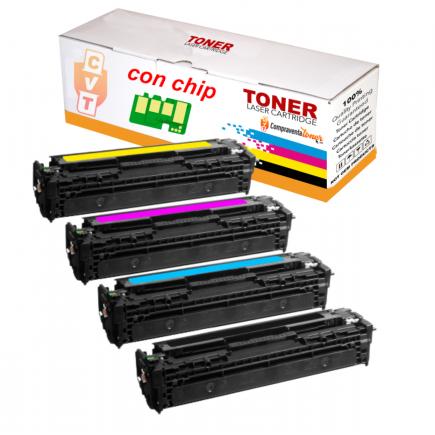 Compatible Pack 4 Toner HP W2410A W2411A W2412A W2413A 216A (CON CHIP) para HP Color LaserJet Pro M155, M182, M183