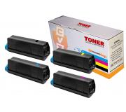 Compatible Pack 4 Toner Oki C5100 / C5200 / C5400 / C5250 / C5450 / C3100 / C3200