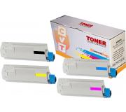 Compatible Pack 4 Toner Oki C532 / C542 / MC573 / MC563