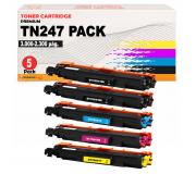 Compatible Pack 5 Brother TN247 / TN243 Toner para MFC-L3750CDW L3770CDW L3710CW DCP-L3550CDW L3510CDW L3210CW HL-L3230CDW