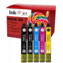 Compatible Pack 5 Epson 405XL Tintas para Epson WorkForce Pro WF3820, 3825, 4820, 4825, 4830, 7830, 7835, 7840