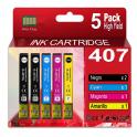 Compatible Pack 5 Epson 407 Tinta para Epson WorkForce Pro WF 4745