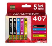 Compatible Pack 5 Epson 407 Tinta para Epson WorkForce Pro WF 4745