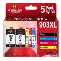 Compatible Pack 5 HP 903XL (Chip reforzado contra actualizaciones) Cartuchos de Tinta