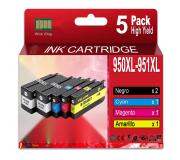 Compatible Pack 5 HP 950XL / 951XL Cartuchos de Tinta