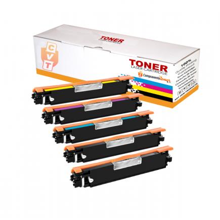 Compatible Pack 5 HP CF350A X2 + CF351A / CF352A / CF353A Cartuchos de Toner 130A