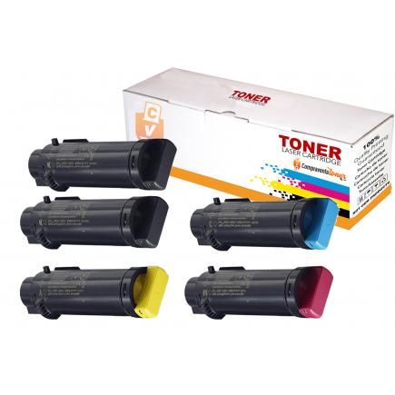 Compatible Pack 5 Toner Xerox Phaser 6510 / WorkCentre 6515 - 5.500 Páginas - 4.300 Páginas