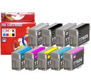 Compatible Pack 9 Epson T7601 /2/3/4/5/6/7/8/9 Cartuchos de Tinta Pigmentada SureColor SC-P600