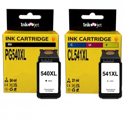 Compatible Pack Canon PG540XL Negro + CL541XL Tricolor Cartuchos de Tinta