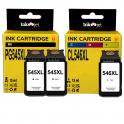 Compatible Pack Canon PG545XL Negro X2 + CL546XL Tricolor Cartuchos de Tinta