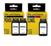 Compatible Pack Canon PG545XL Negro X2 + CL546XL Tricolor Cartuchos de Tinta