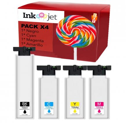 Compatible Pack Epson T05A1 / T05A2 / T05A3 / T05A4 Cartuchos de Tinta para Epson WorkForce Pro WF-C878, WF-C879