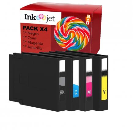 Compatible Pack Epson T13X1 T13X2 T13X3 T13X4 Cartuchos de Tinta para Epson WorkForce Pro EM-C7100DWF / EP-C7000DW