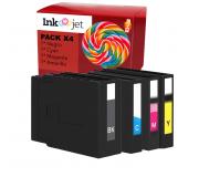 Compatible Pack Epson T14B1 T14B2 T14B3 T14B4 Cartuchos de Tinta para Epson WorkForce Pro EM-C7100DWF / EP-C7000DW