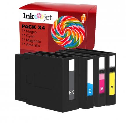 Compatible Pack Epson T14B1 T14B2 T14B3 T14B4 Cartuchos de Tinta para Epson WorkForce Pro EM-C7100DWF / EP-C7000DW
