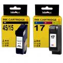 Compatible Pack HP 15 C6615DE Negro + HP 17 C6625AE Tricolor Cartuchos de Tinta