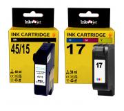Compatible Pack HP 15 C6615DE Negro + HP 17 C6625AE Tricolor Cartuchos de Tinta