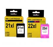 Compatible Pack HP 21XL Negro + HP 22XL Tricolor Cartuchos de Tinta