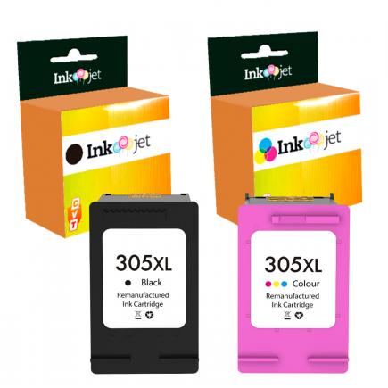 Compatible Pack HP 305XL Negro + Tricolor Cartucho de Tinta