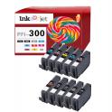 Compatible Pack x10 Canon PFI300 Cartucho de Tinta Pigmentada PFI-300 para ImagePrograf PRO 300