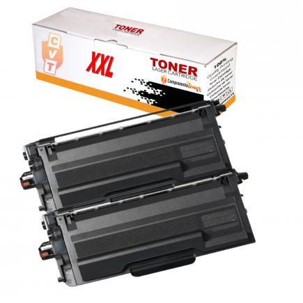 Compatible Pack x2 Brother TN3600XXL Negro Cartucho de Toner para Brother DCP-L5510 - HL-L5210 / L6210 / L6410 - MFC-L5710 / L6710 / L6910