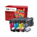 Compatible Pack x4 Brother LC-521 / LC521 Cartuchos de Tinta para Brother DCP-J1260W / DPC-J1310DW / DCP-J1360DW / DCP-J1460DW