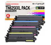 Compatible Pack x4 Brother TN625XXL Toner para Brother HL L8430, HL L8570, DCP L8630, MFC L8730, L8930, L8970, EX570