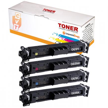 Compatible Pack x4 Canon 069 Cartuchos de Toner para I-Sensys LBP673Cdw / MF752Cdw / MF754Cdw