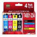Compatible Pack x4 Epson T40D1-2 3 4 Cartuchos de Tinta Pigmentada para SureColor SC-T2100, SC-T3100, SC-T5100