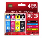 Compatible Pack x4 Epson T40D1-2 3 4 Cartuchos de Tinta Pigmentada para SureColor SC-T2100, SC-T3100, SC-T5100