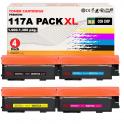Compatible Pack x4 HP W2070A / W2071A / W2072A / W2073A XL 117A XL Cartuchos de Toner para HP Color Laser 150a, 150nw, MFP 178nw, 178nwg, 179fng, 179fnw, 179fwg