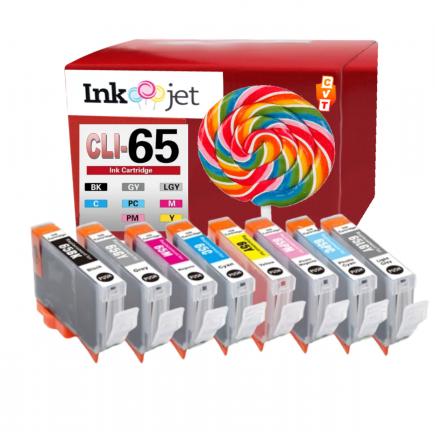 Compatible Pack x8 Canon CLI-65 / CLI65 Cartuchos de Tinta para Canon Pixma Pro 200