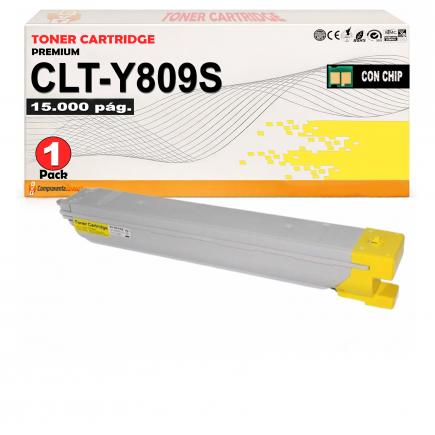 Compatible Samsung CLT-Y809S Amarillo Cartucho de Toner SS742A para CLX9251, CLX9301 / Multiexpress C9201, C9251, C9301