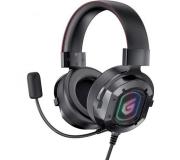 Conceptronic Auriculares Gaming con Microfono - Iluminacion LED - Diadema Ajustable - Almohadillas Acolchadas - Cable de 2.20m