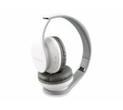 Conceptronic Parris 01 Auriculares Inalambricos Bluetooth 4.2 - Manos Libres - Entrada Auxiliar Jack de 3.5mm -Lector de Tarjeta MicroSD - 5 Horas de Autonomia - Blanco