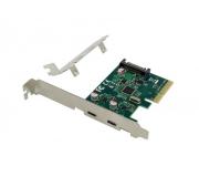 Conceptronic Tarjeta PCIe de 2 Puertos USB 3.2 Gen 2 Tipo C