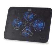 Conceptronic Thana 04 Plataforma de Refrigeracion Para Portatiles - Hasta 17" - 4 Ventiladores - Leds Azules - Color Negro